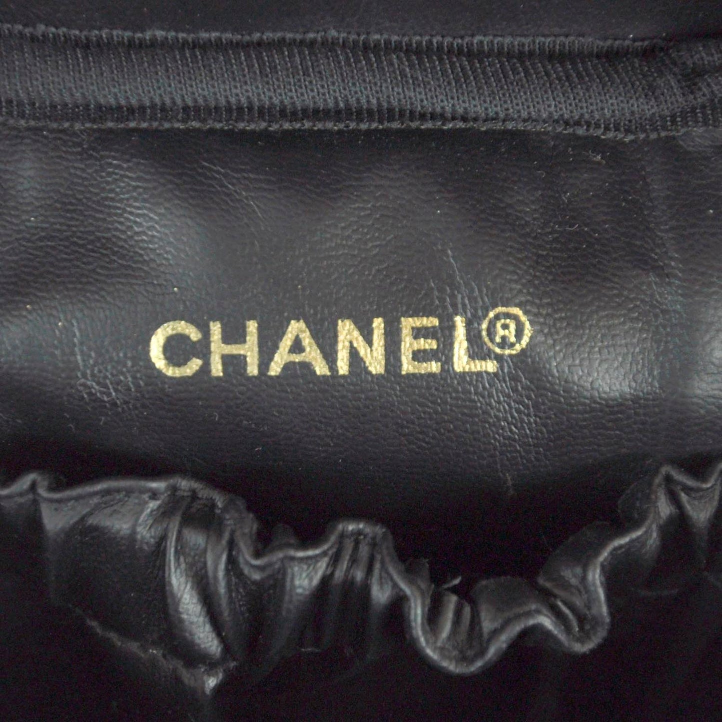 Lambskin Vanity Cosmetic Bag Black