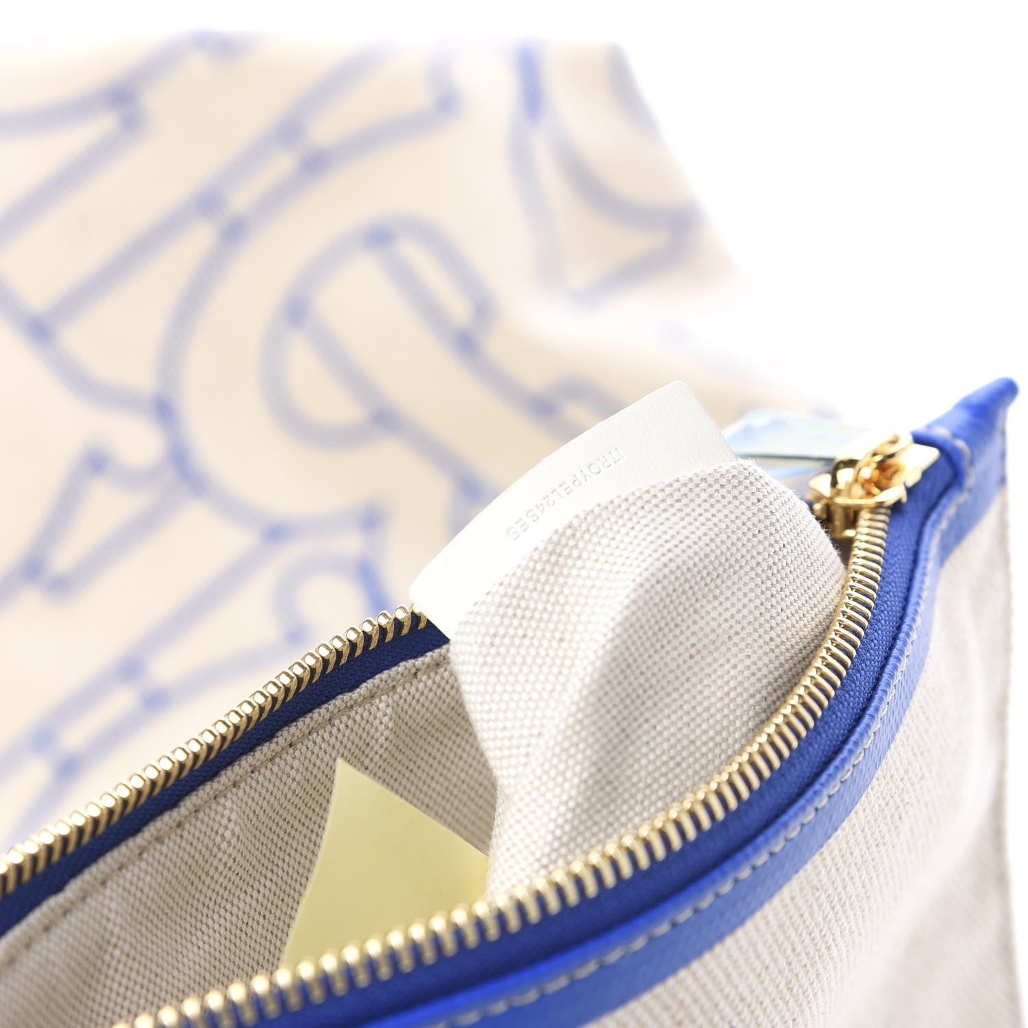 Burberry Cotton Canvas Monogram Medium Soft Belt Bag Natural Honey Blue 7 of 10