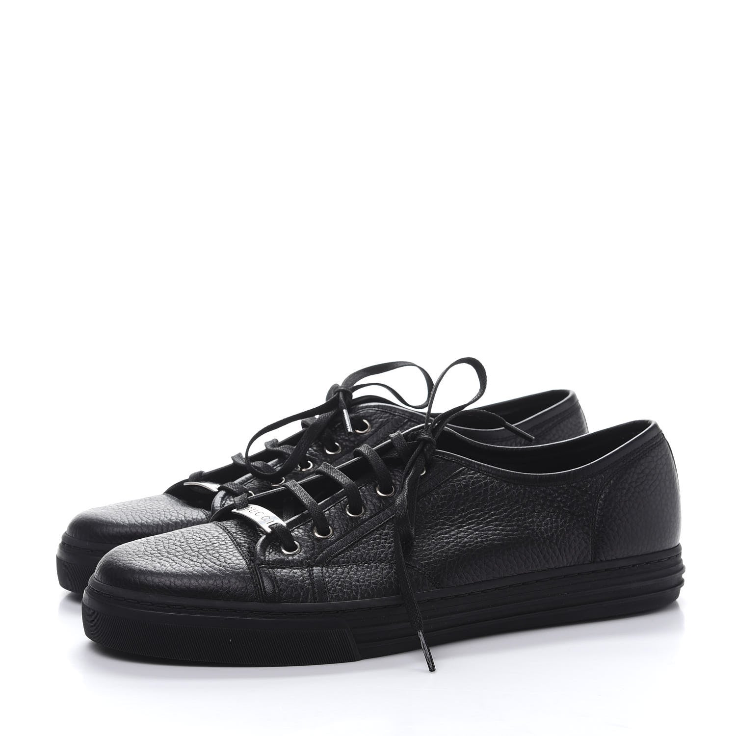Gucci Nappa Mens Low Top Sneakers 9 Black 3 of 8