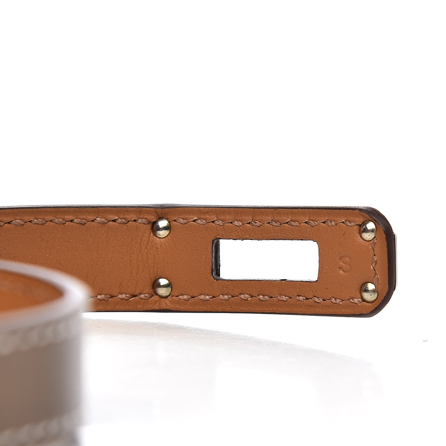 Hermes Tadelakt Kelly Double Tour Bracelet S Etoupe 6 of 7