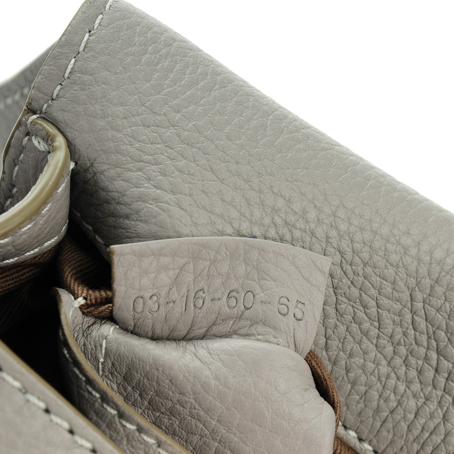 Chloe Calfskin Mini Marcie Round Crossbody Bag Cashmere Grey 7 of 8