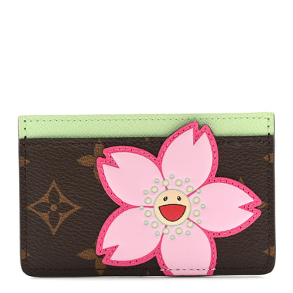 Louis Vuitton LV X TM Monogram Cherry Blossom Card Holder Sakura Brown 1 of 6