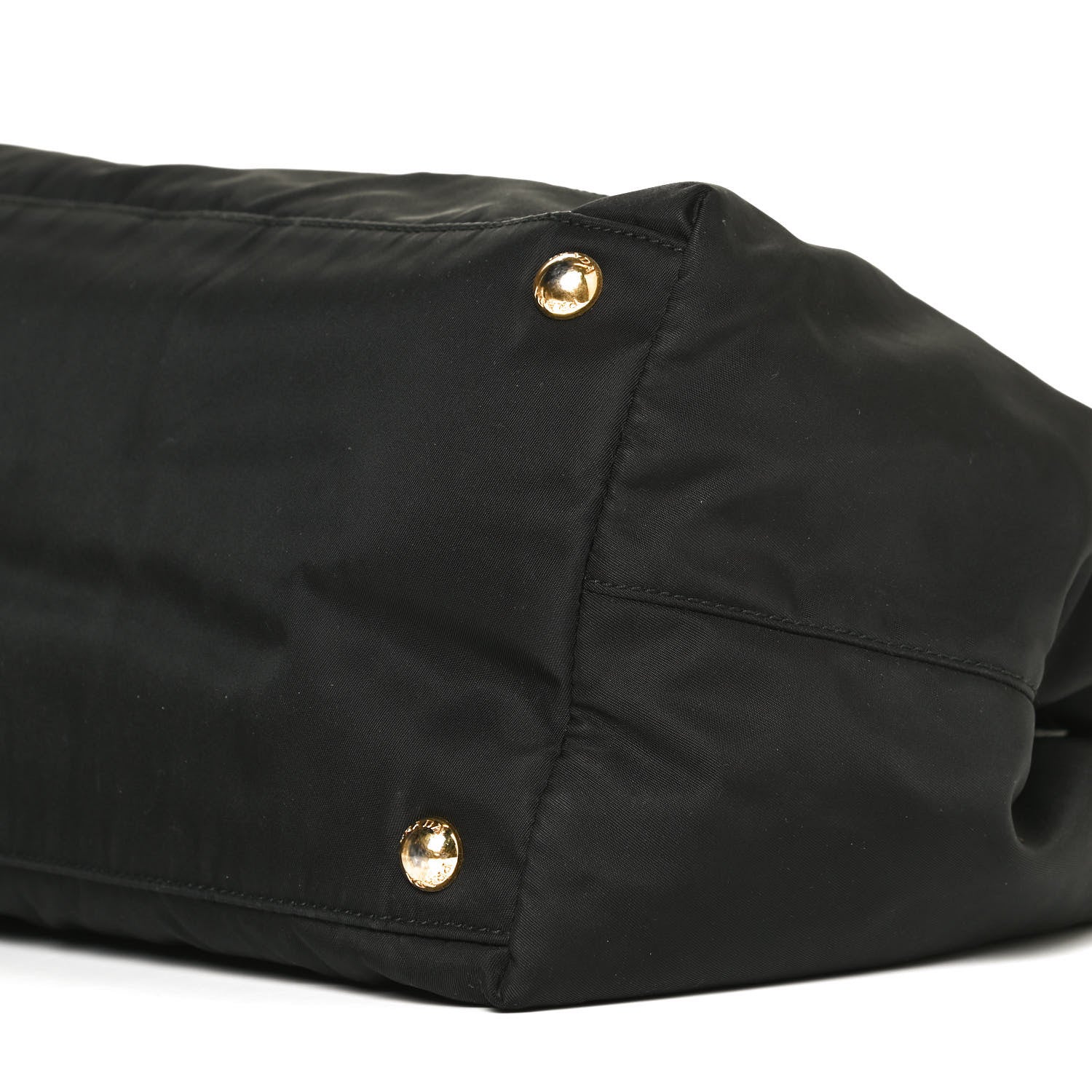 Prada Tessuto Nylon Vitello Daino Tote Black 9 of 9