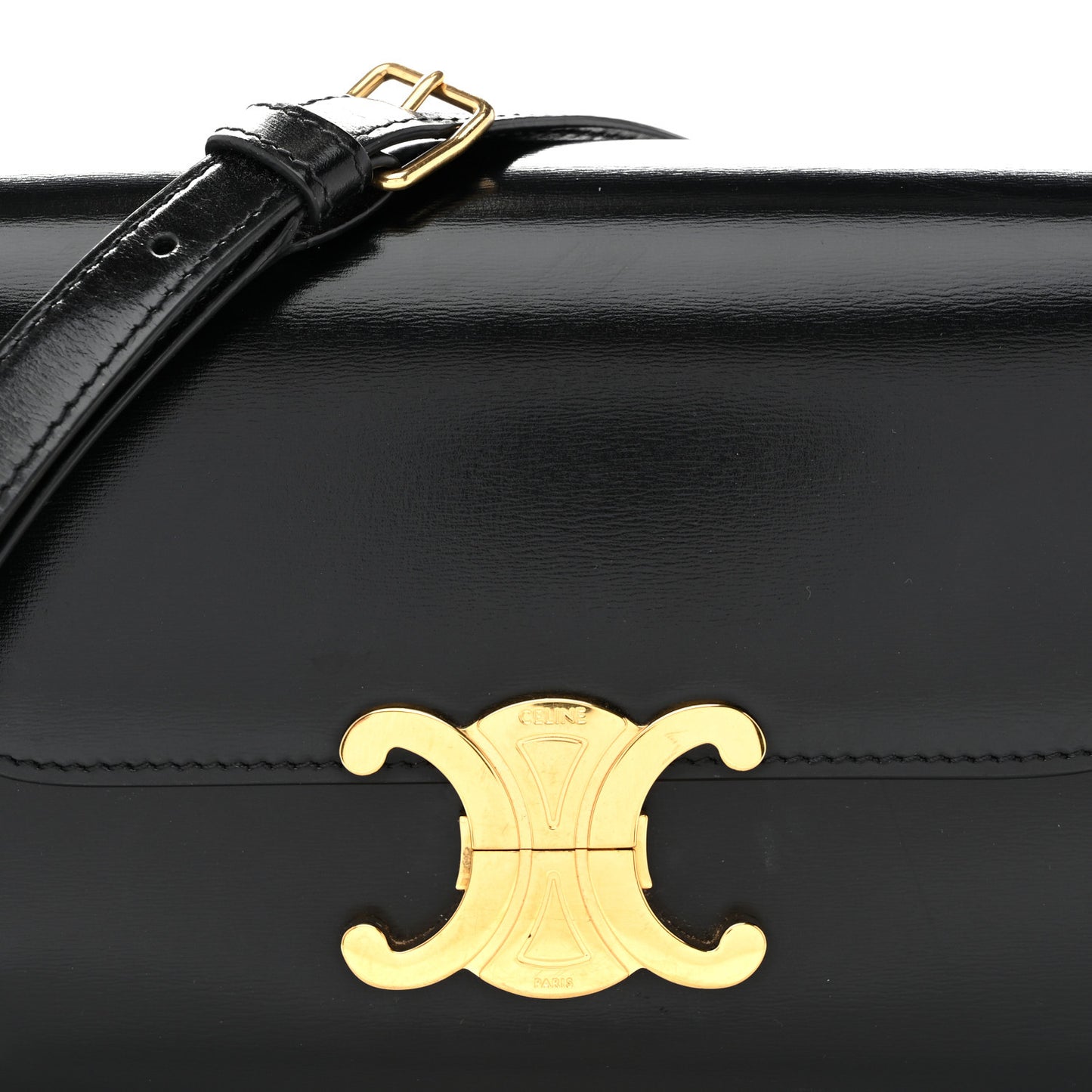 Shiny Calfskin Teen Triomphe Black