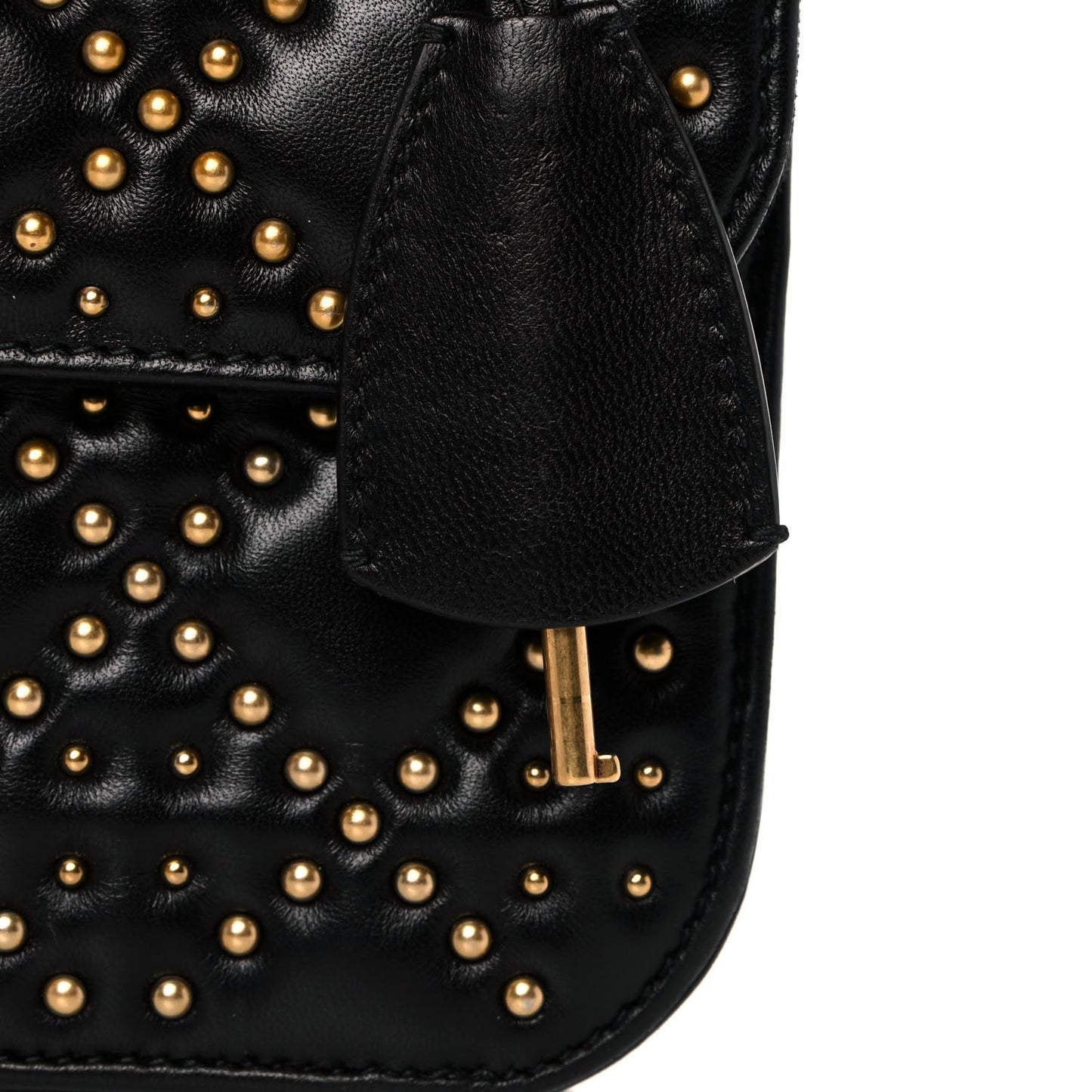 Lambskin Cannage Studded Large Dioraddict Flap Bag Black