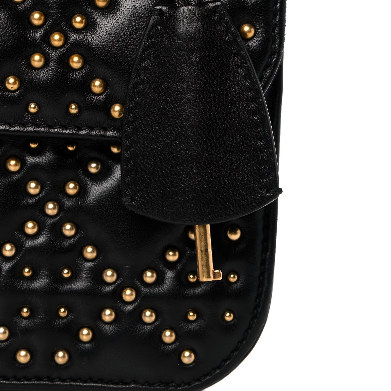 Christian Dior Lambskin Cannage Studded Large Dioraddict Flap Bag Black 9 of 14