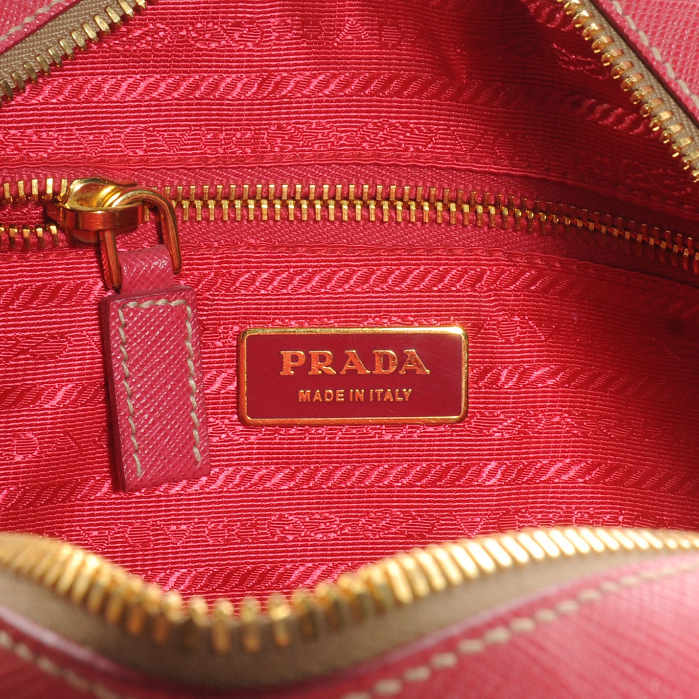 Prada Saffiano Lux Petite Bowler Peonia 6 of 11