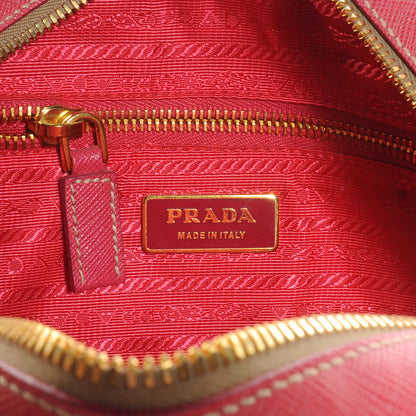 Prada Saffiano Lux Petite Bowler Peonia 6 of 11
