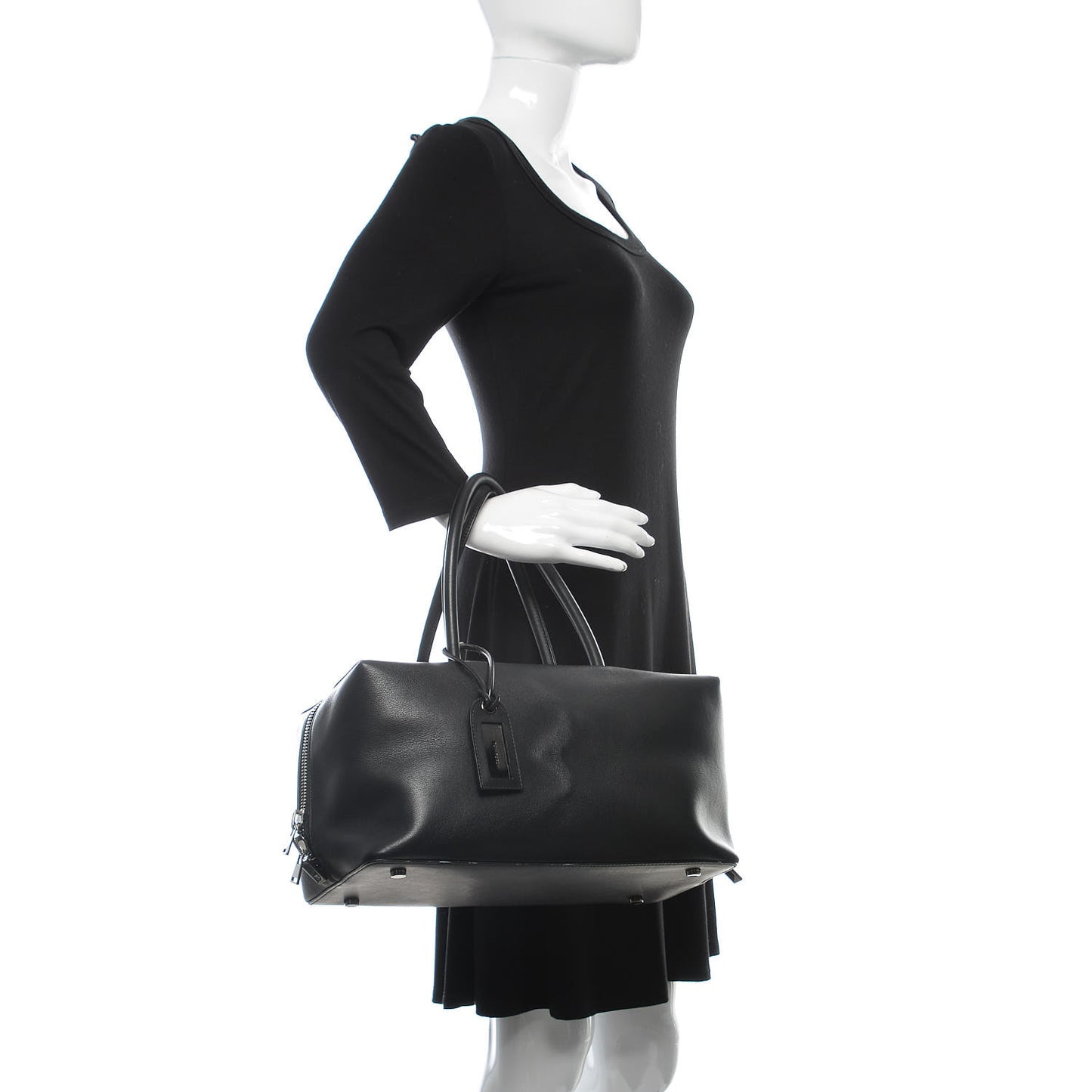 Calfskin Satchel Black