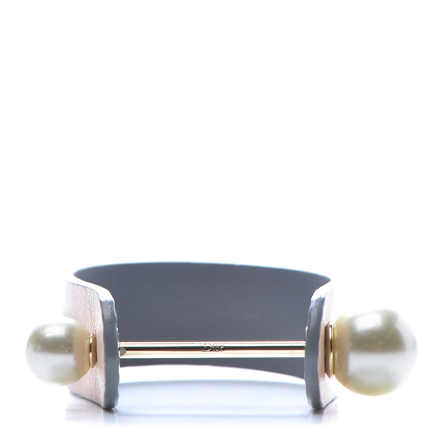 Christian Dior Calfskin Pearl Bracelet S Pink Grey 1 of 4