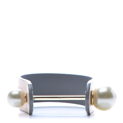 Christian Dior Calfskin Pearl Bracelet S Pink Grey 1 of 4