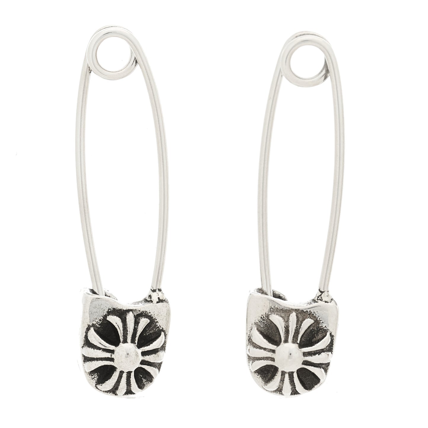 Sterling Silver Safety Pin Earrings