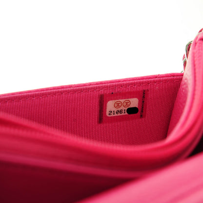 Chanel Caviar Quilted Wallet On Chain WOC Pink 7 of 9