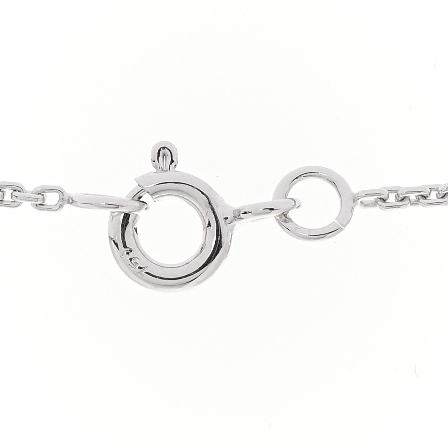 Louis Vuitton 18K White Gold Diamond Small LV Volt One Pendant Necklace 5 of 6