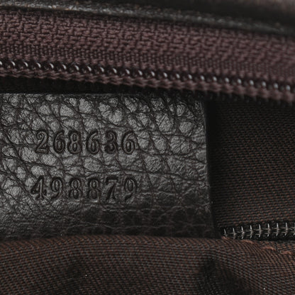 Gucci Denim Monogram Abbey D Ring Hobo Brown 7 of 9
