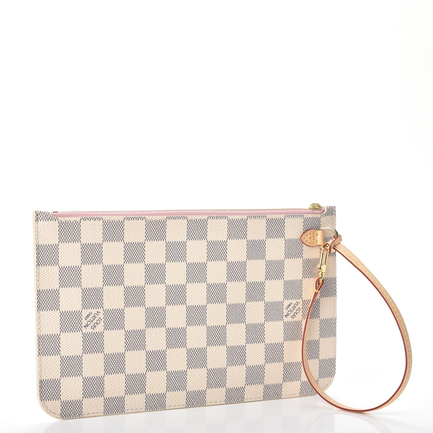 Louis Vuitton Damier Azur Neverfull MM GM Pochette Rose Ballerine 3 of 7