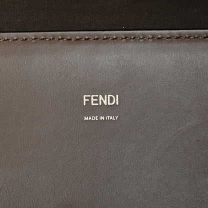 Fendi Vitello King Plexiglass Elaphe Python Print Logo Medium Fendi Sunshine Shopper Tote Tartufo Daisy Roccia 6 of 9