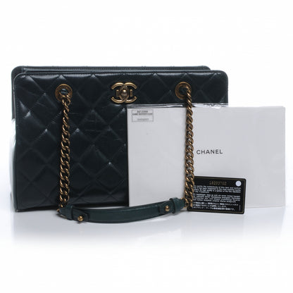 Chanel Calfskin Perfect Edge Tote Dark Green 8 of 10