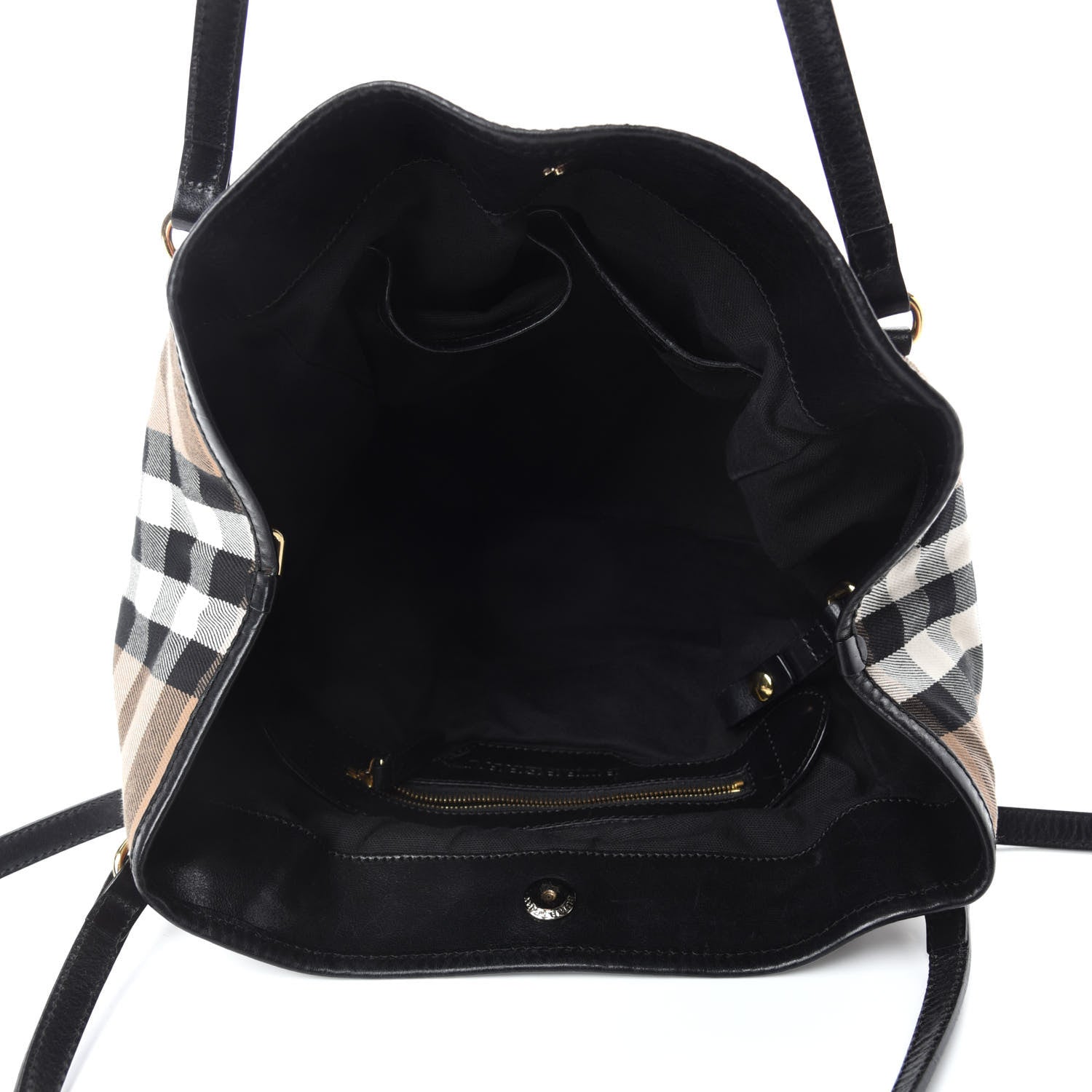 Burberry House Check Small Canterbury Tote Black 5 of 11
