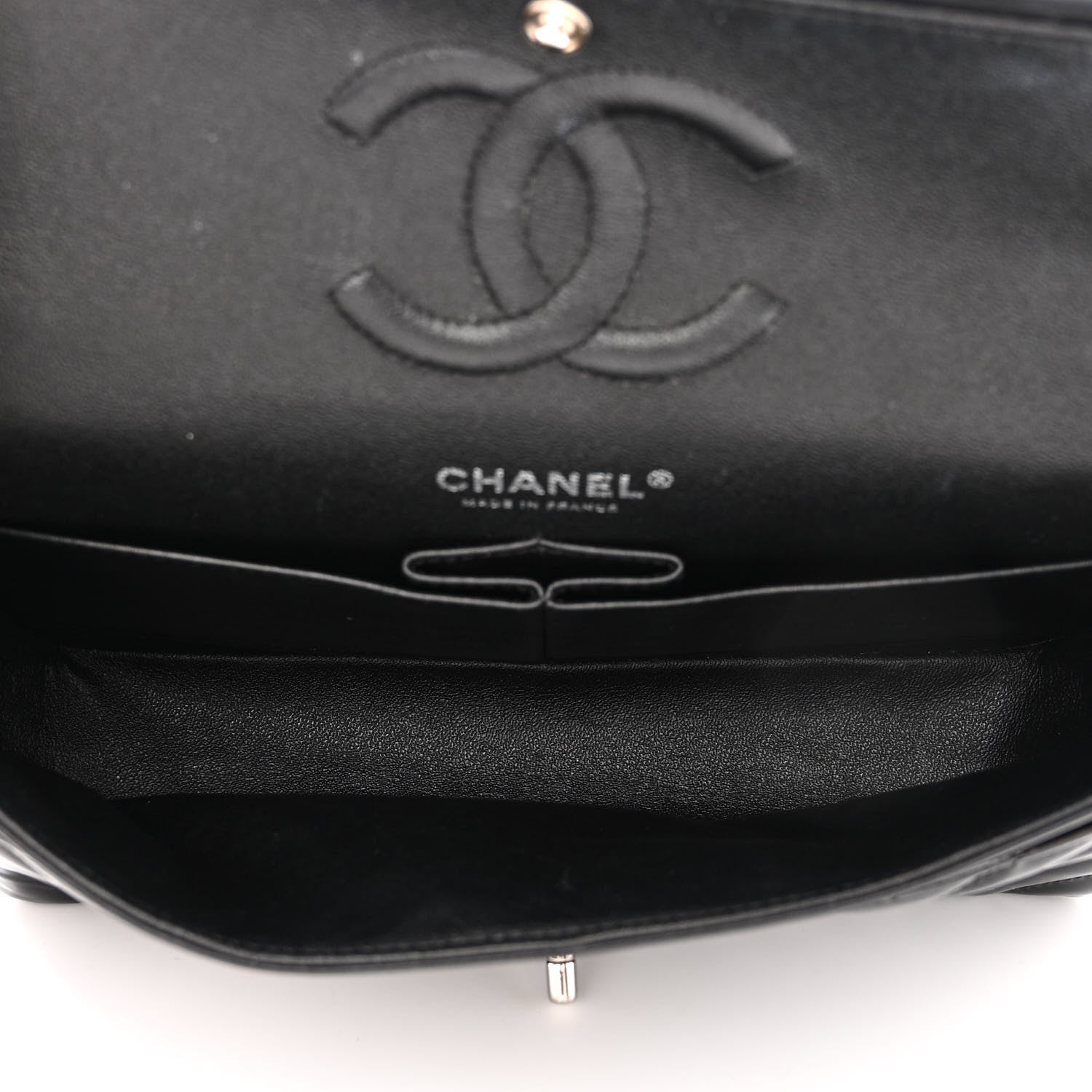 Chanel Patent Calfskin Chevron Quilted Small Double Flap Black 5 of 12