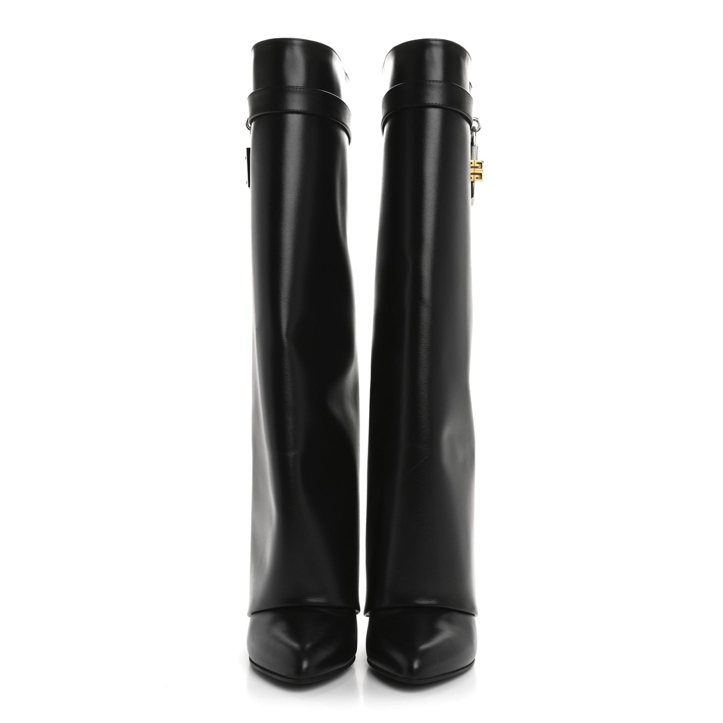 Calfskin Shark Lock Pant Boots 39 Black