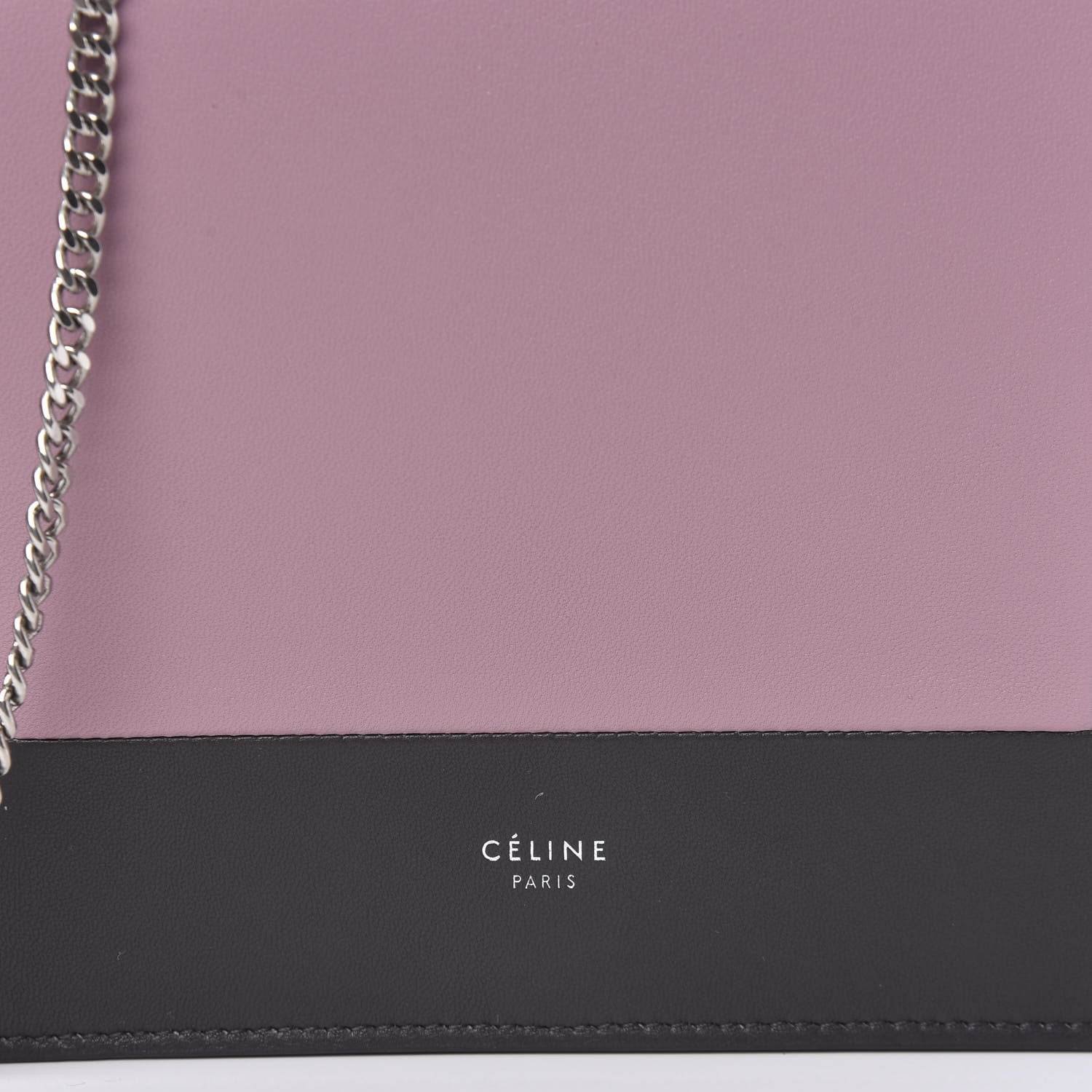 Celine Smooth Lambskin Frame Evening Chain Clutch Liquorice Antique Rose 9 of 9