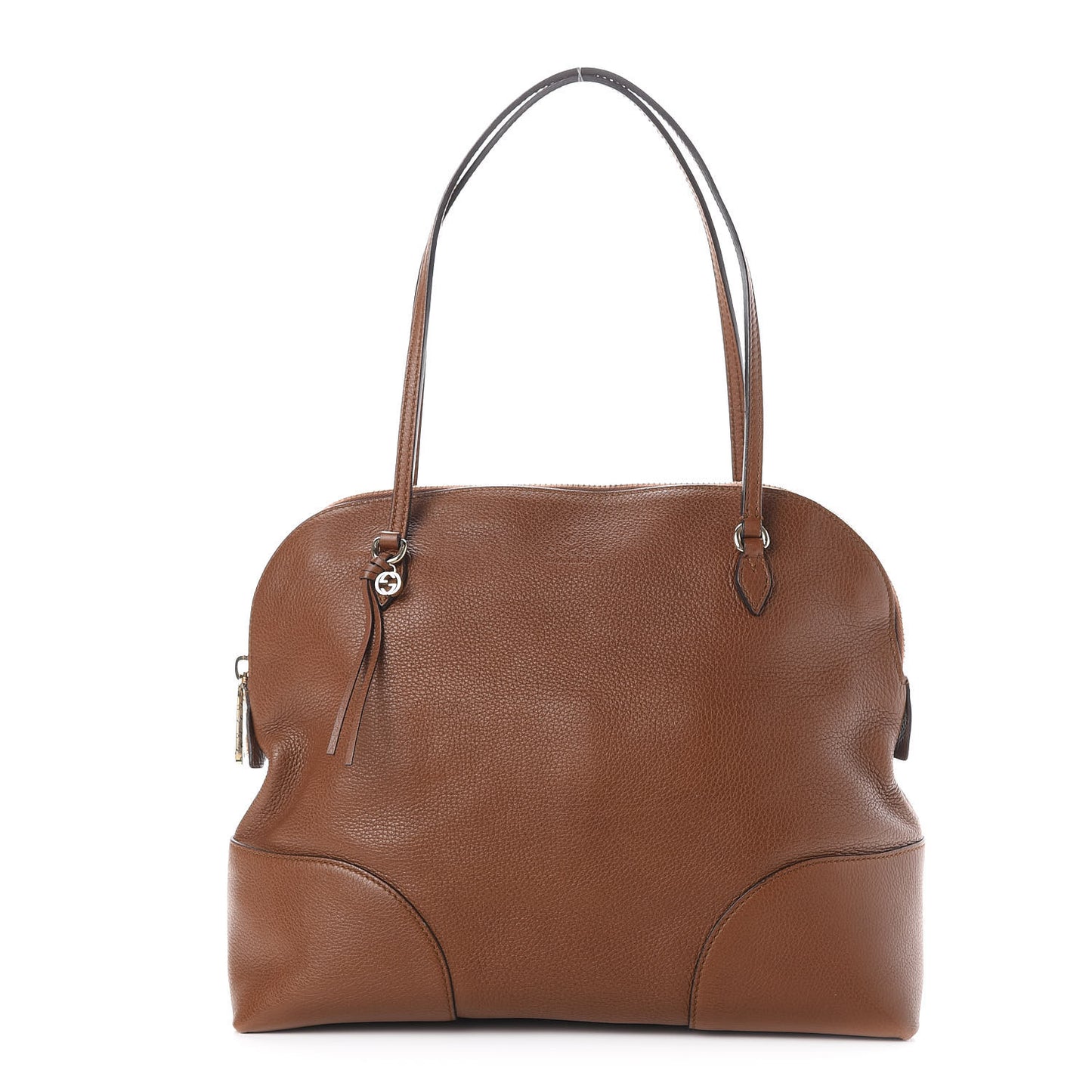 Pebbled Calfskin Medium Bree Shoulder Bag Tabacco