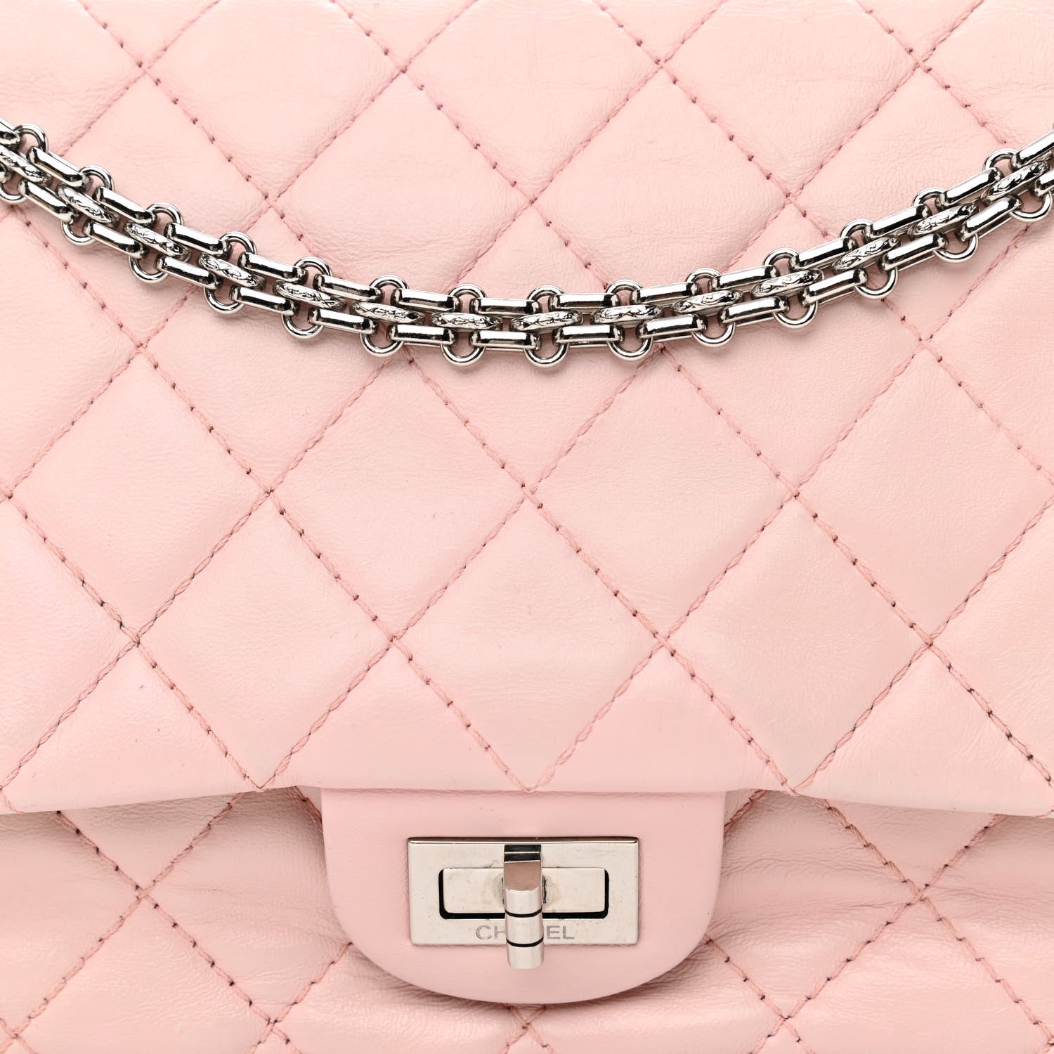 Chanel Lambskin Quilted 2.55 Reissue 226 Flap Pink 9 of 11