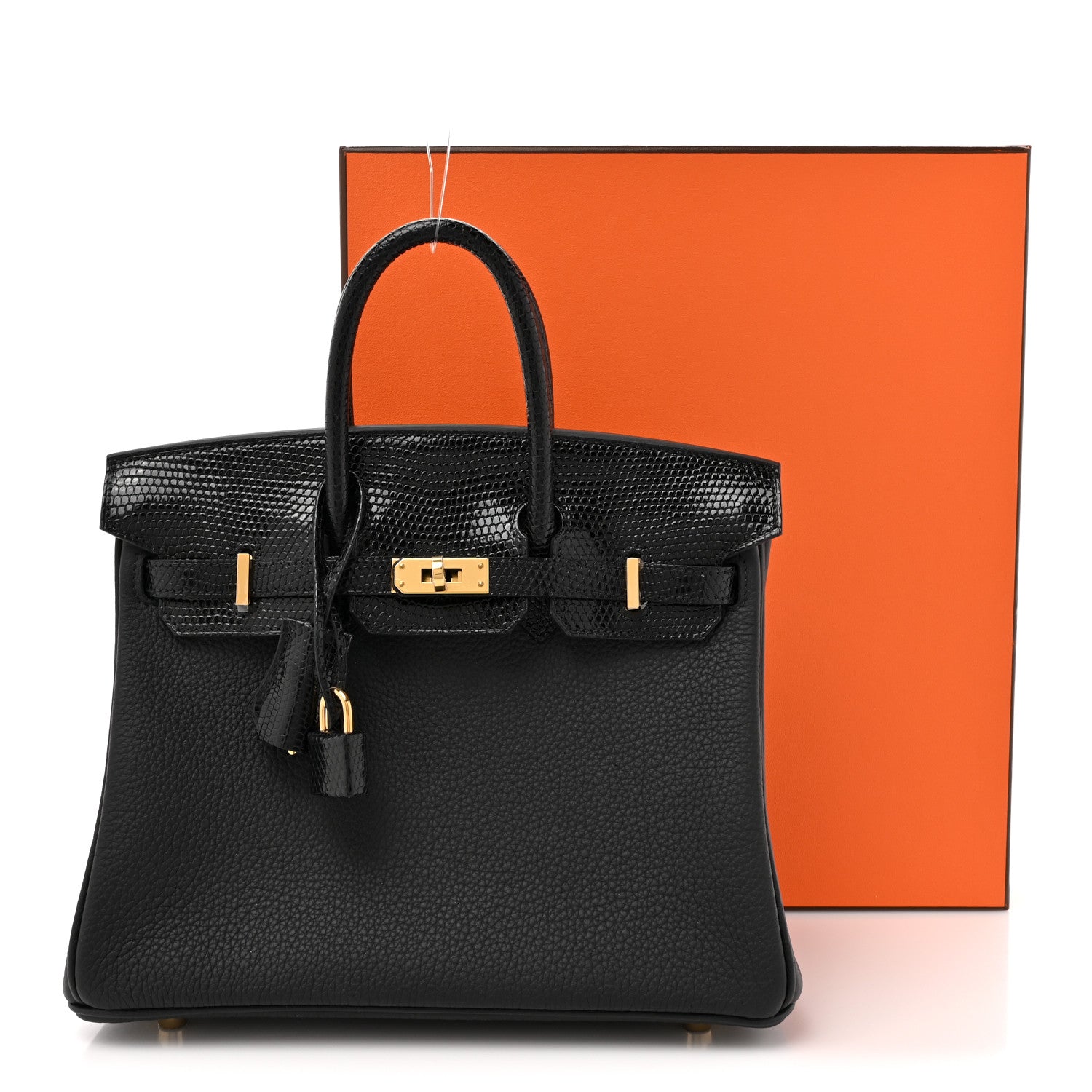 Hermes Togo Lizard Birkin Touch 25 Black 11 of 11