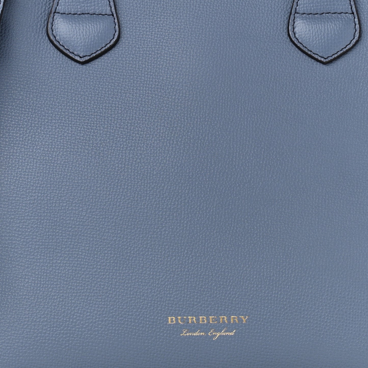 Derby Calfskin House Check Medium Banner Tote Slate Blue