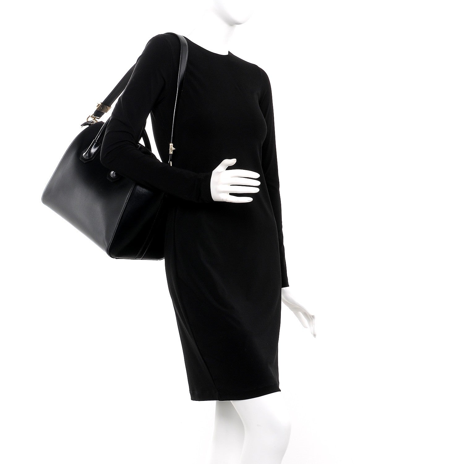 Givenchy Shiny Lord Calfskin Medium Antigona Black 2 of 9