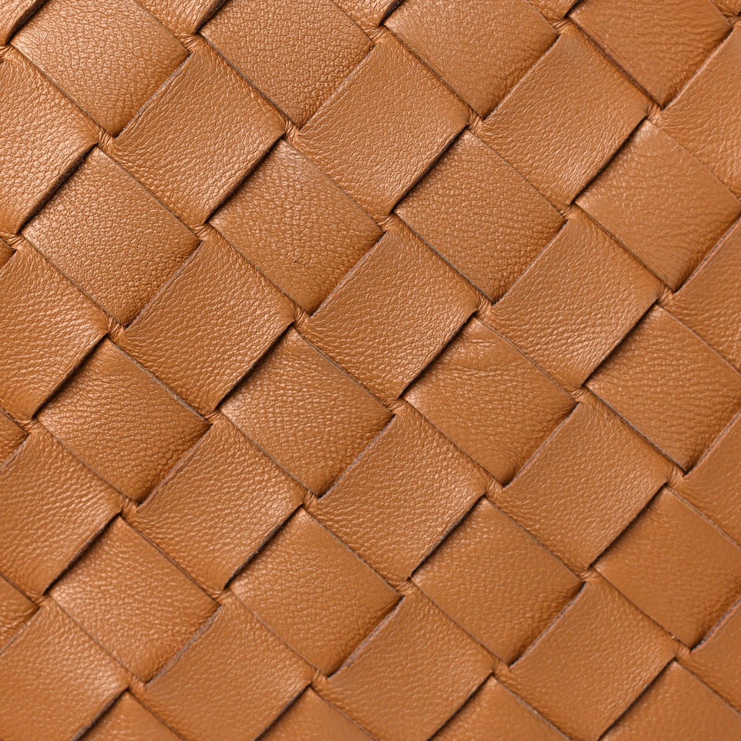 Nappa Intrecciato Tie Shoulder Bag Caramel