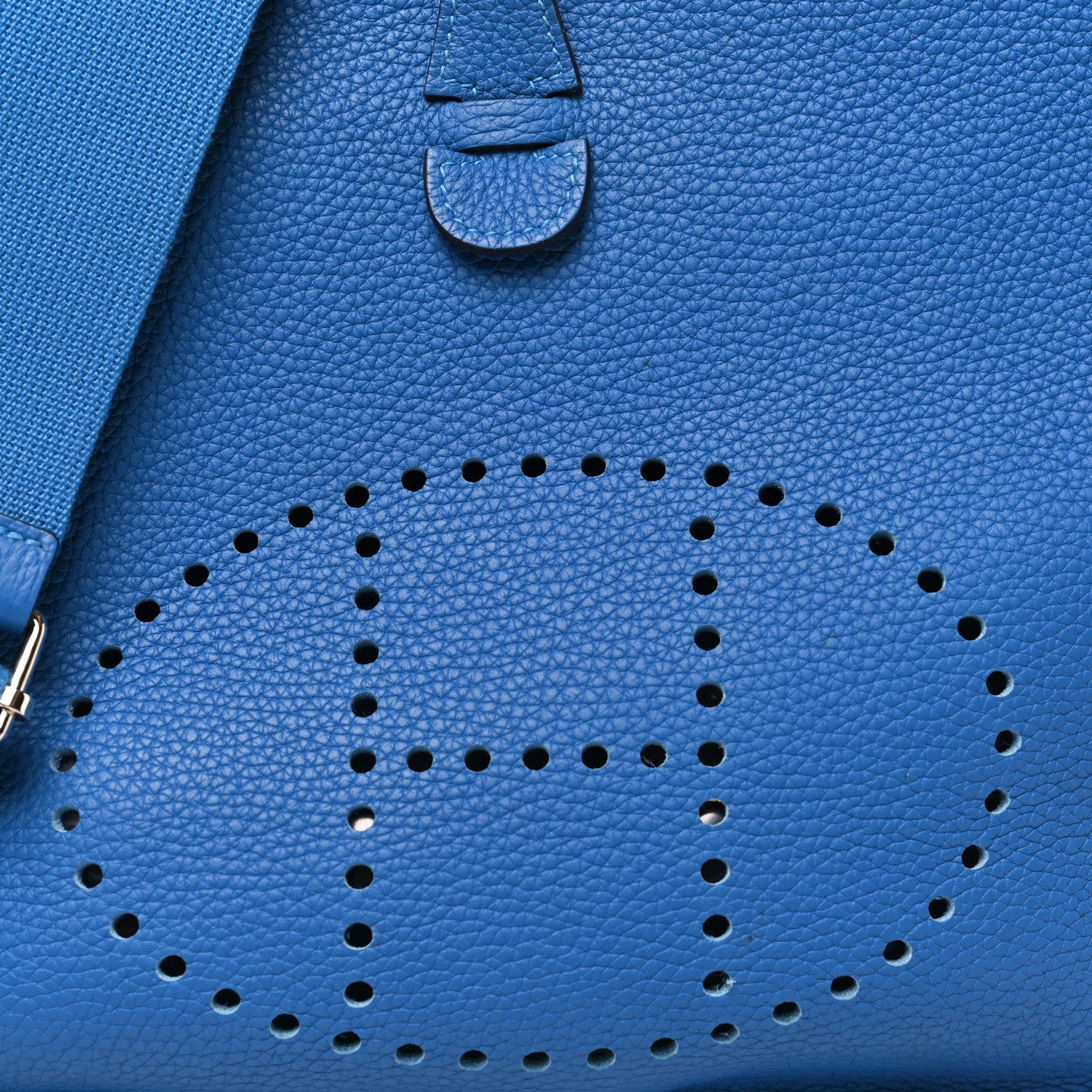 Hermes Taurillon Clemence Evelyne III PM Bleu Frida 8 of 10