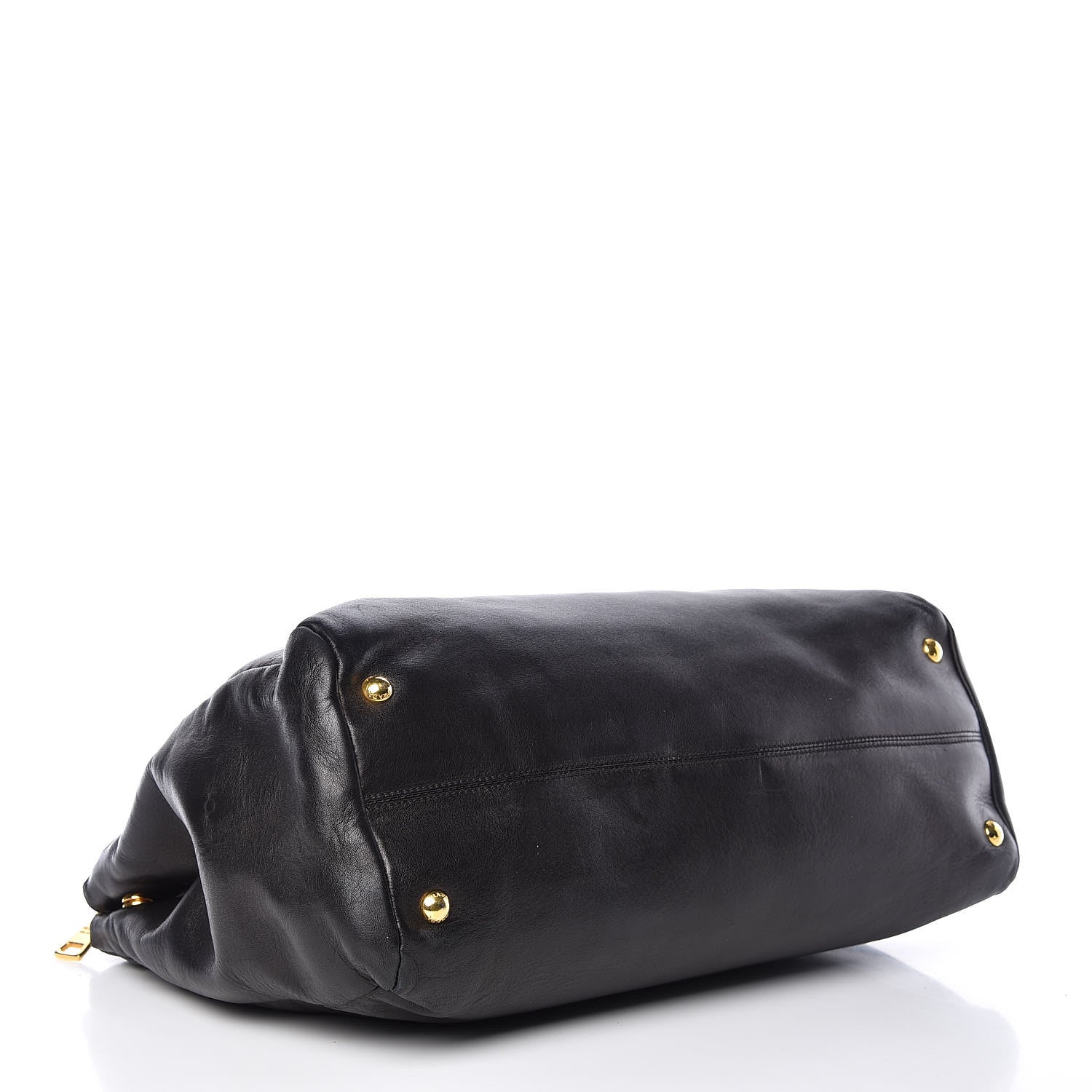 Prada Soft Calf Shopping Tote Black 4 of 20