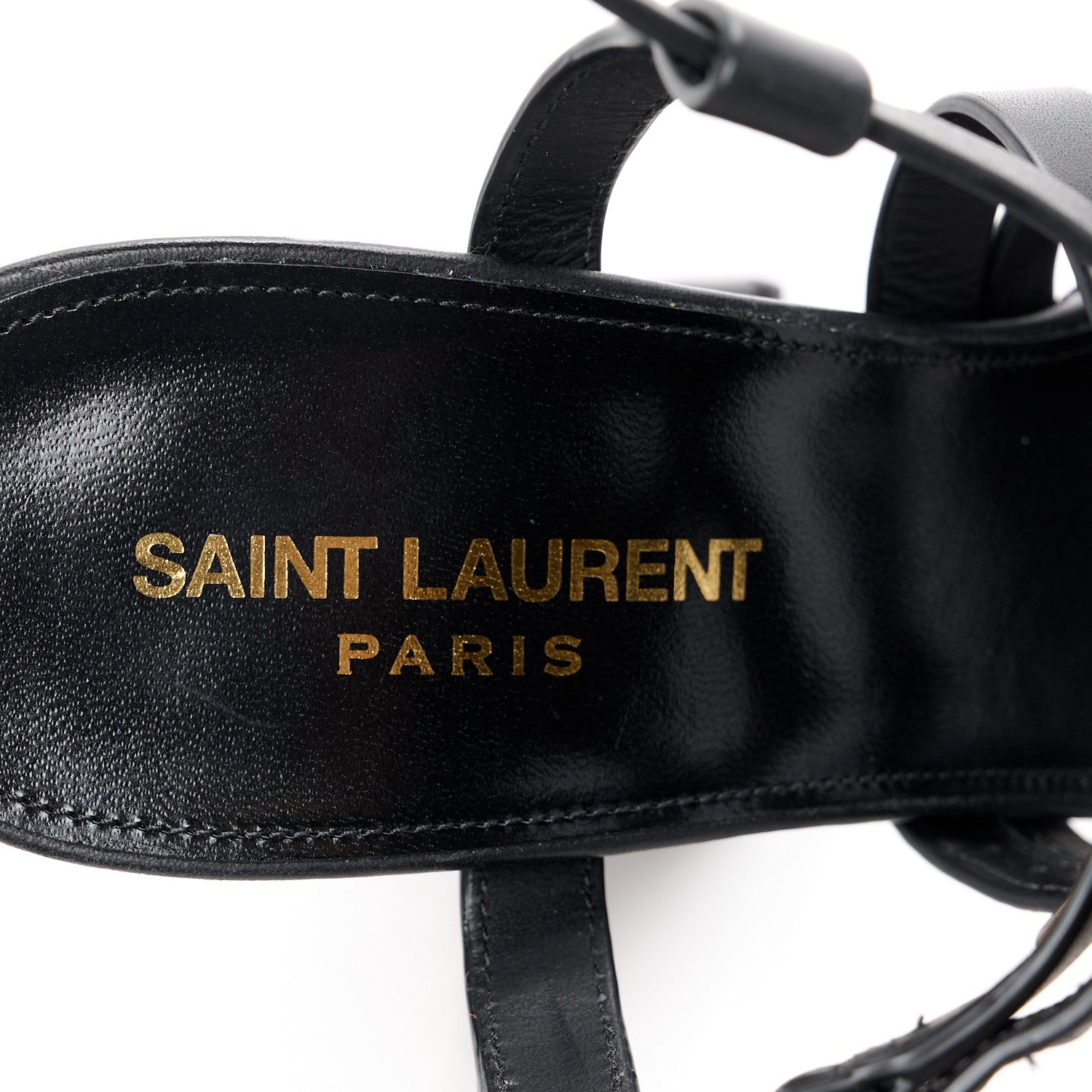 Saint Laurent Calfskin Platz Platform Sandals 39 Black 6 of 11