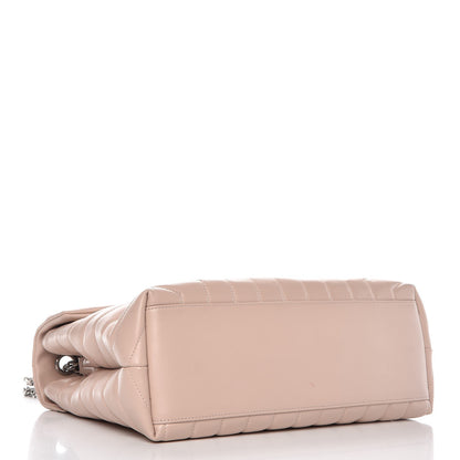 Saint Laurent Calfskin Y Quilted Monogram Medium Loulou Chain Satchel Rose Antic 5 of 9
