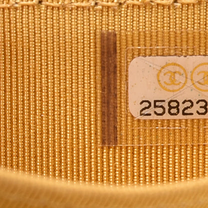 Chanel Caviar Quilted Flap Card Holder Wallet Yellow 8 of 9
