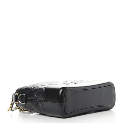 Chanel Aged Calfskin Quilted Medium Gabrielle Hobo Black 4 of 11