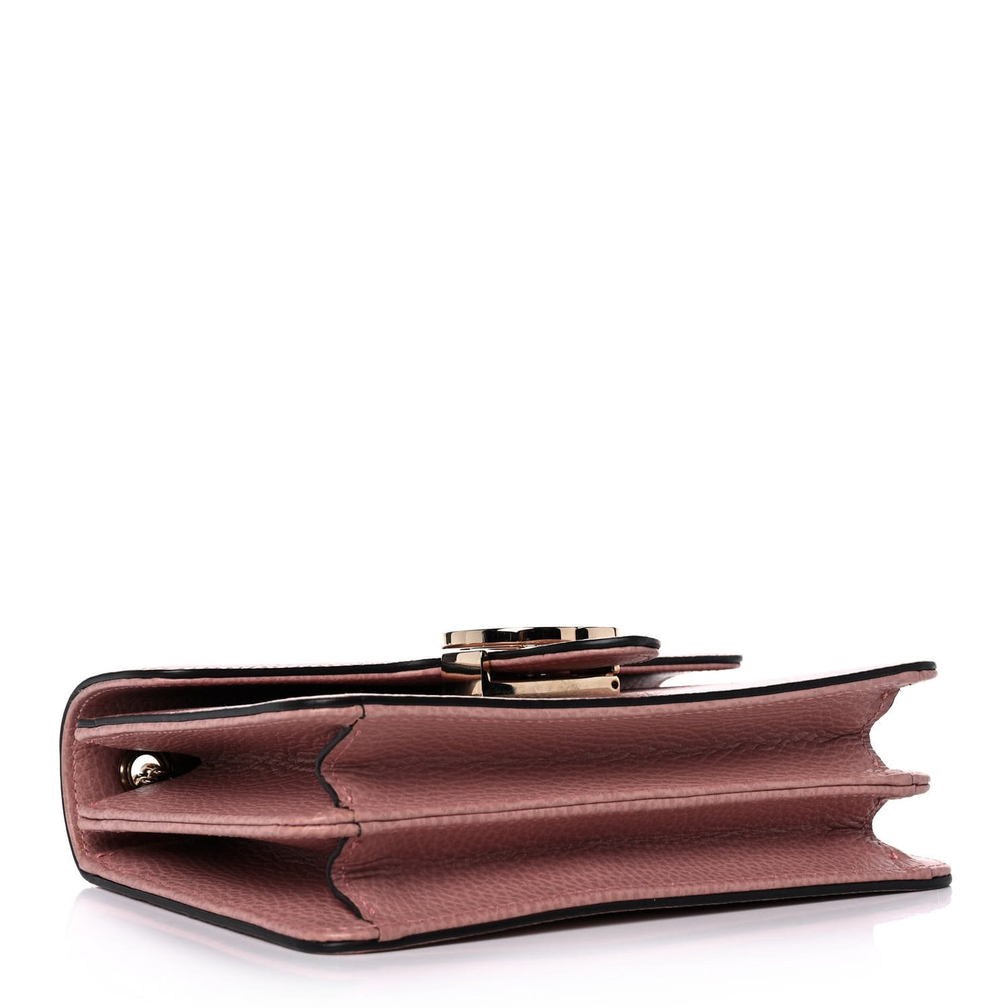 Dollar Calfskin Small Interlocking G Shoulder Bag Soft Pink