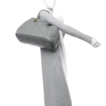 Christian Dior Calfskin Macrocannage Medium Toujours Grey 2 of 10