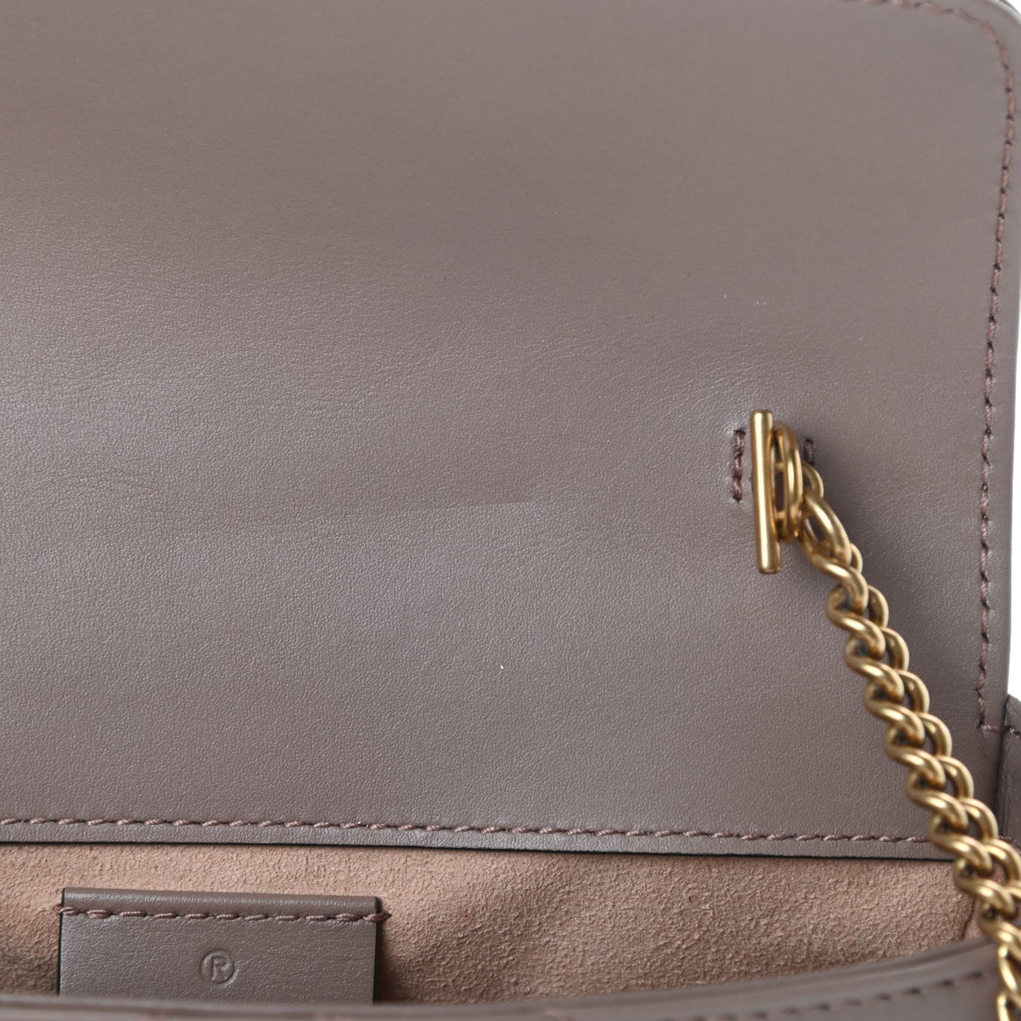Calfskin Matelasse Super Mini GG Marmont Shoulder Bag Porcelain Rose