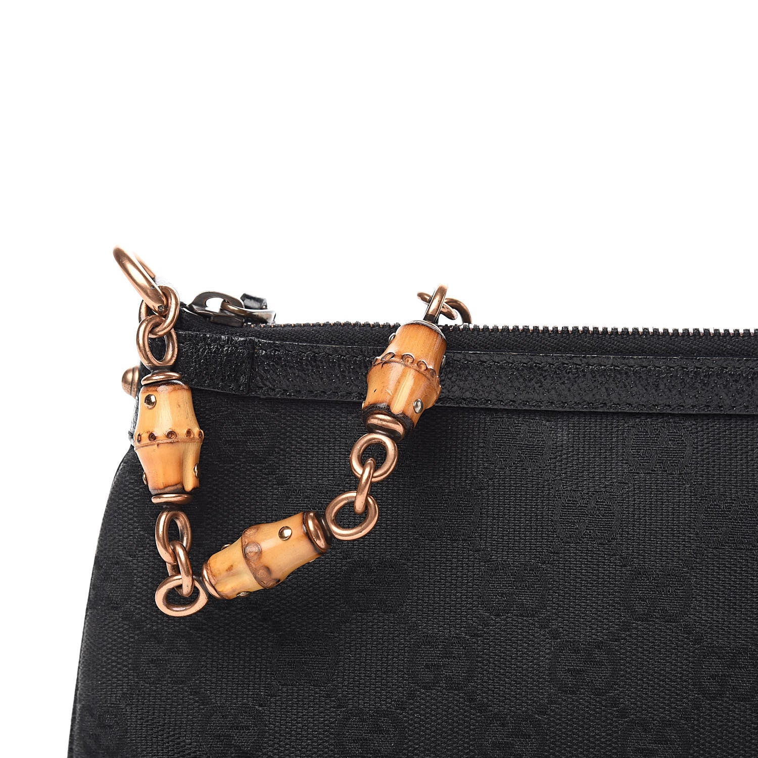 Gucci Monogram Bamboo Pochette Black 10 of 11