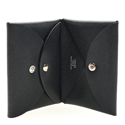 Hermes Chevre Mysore Calvi Duo Card Case Black 5 of 7