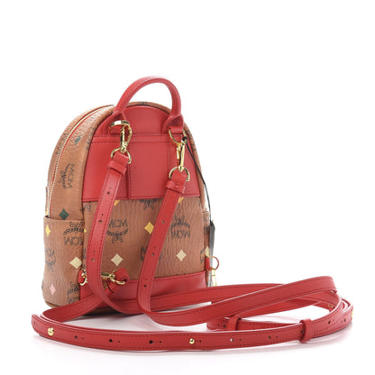 MCM Skyoptic Visetos X-Mini Stark Bebe Boo Backpack Cognac 2 of 8