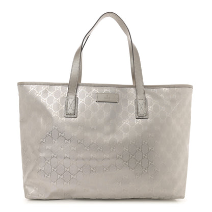 Gucci Imprime Monogram Medium Zippered Shopping Tote Silver 1 of 11