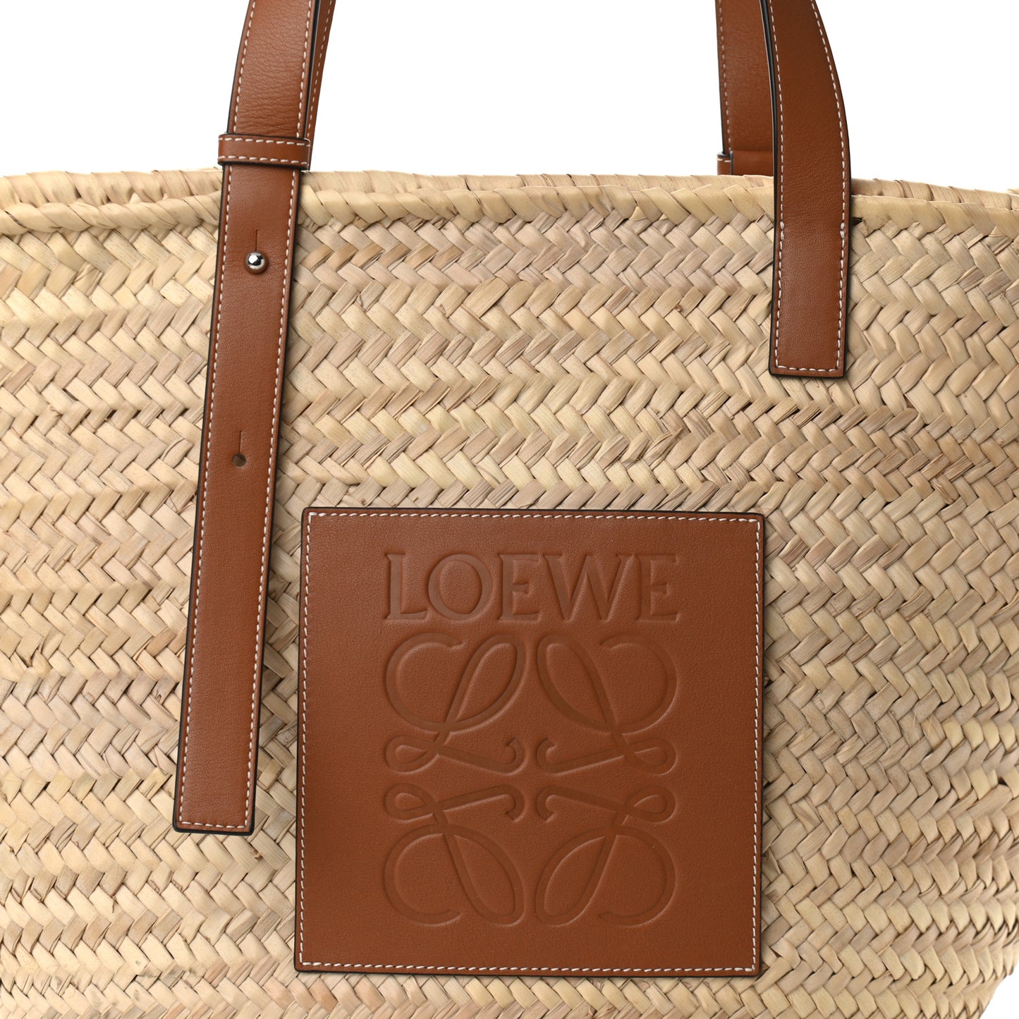Raffia Large Basket Tote Bag Natural Tan