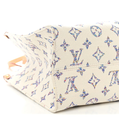 Louis Vuitton Monogram Jacquard Nautical Onthego MM Multicolor Beige 8 of 9