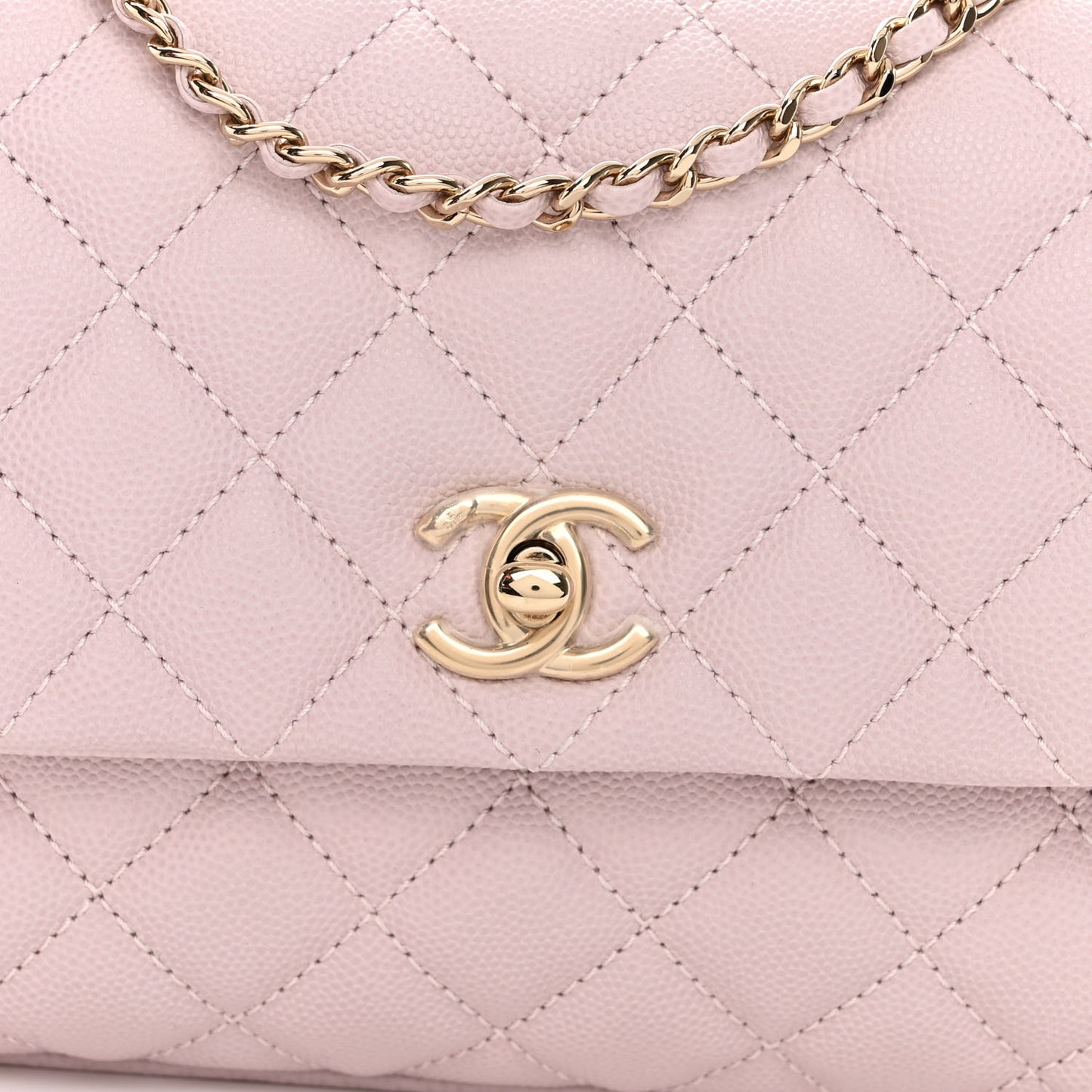 Caviar Quilted Mini Coco Handle Flap Lilas Lilac
