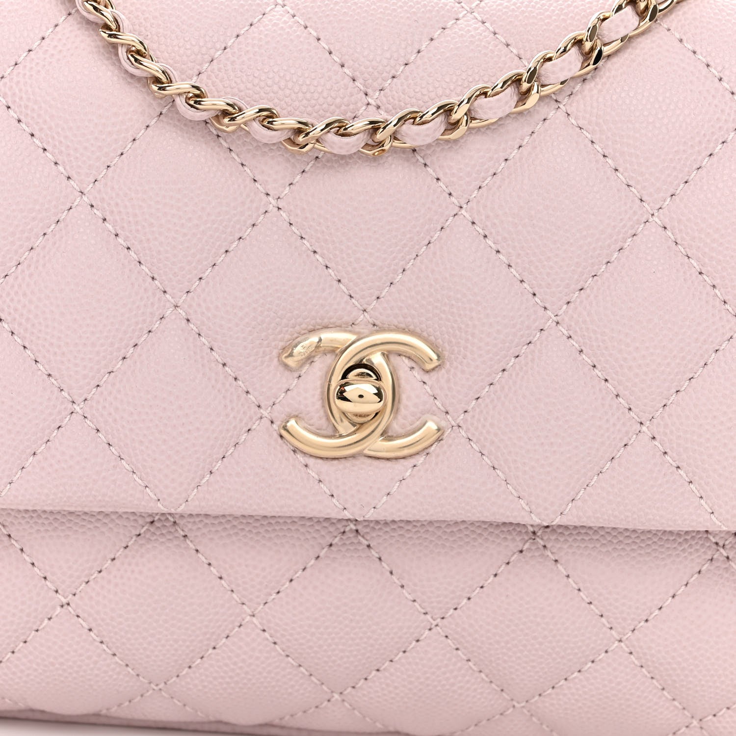 Chanel Caviar Quilted Mini Coco Handle Flap Lilas Lilac 7 of 9