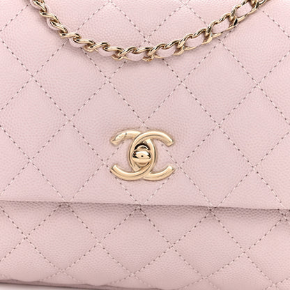 Chanel Caviar Quilted Mini Coco Handle Flap Lilas Lilac 7 of 9